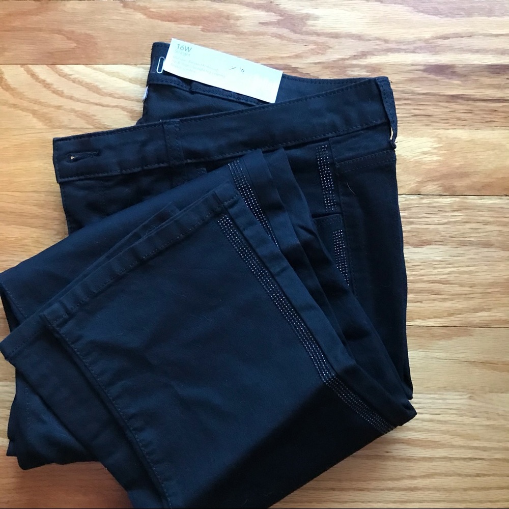 Jennifer Lopez Jeans Embellished Side Stripe